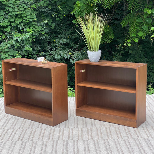 Pair of Vintage Wooden Hale Bookshelves