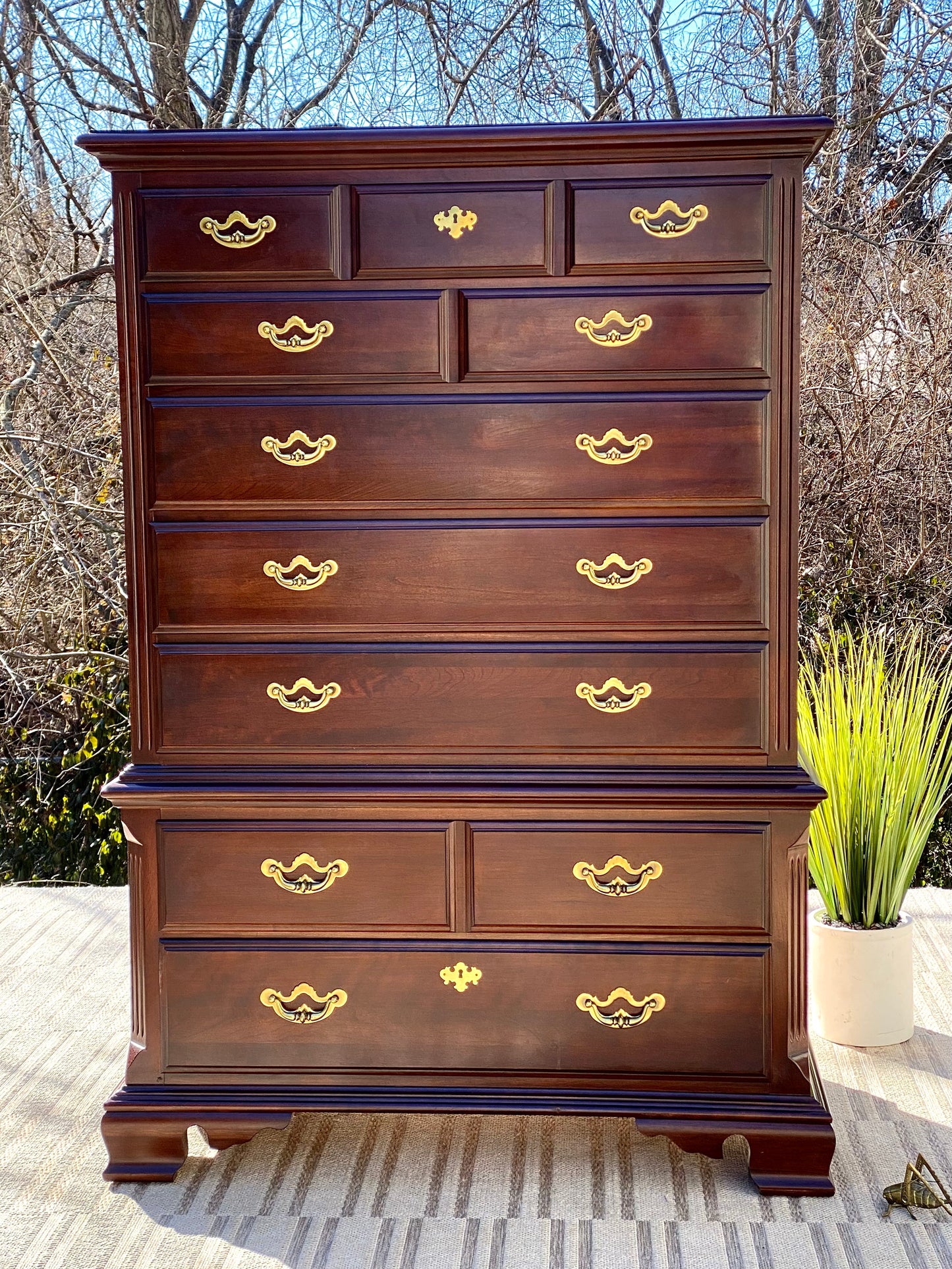 Vintage Thomasville Wooden 7 Drawer Dresser