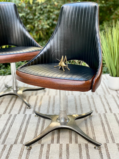 Set of 3 Vintage Chrome Chairs