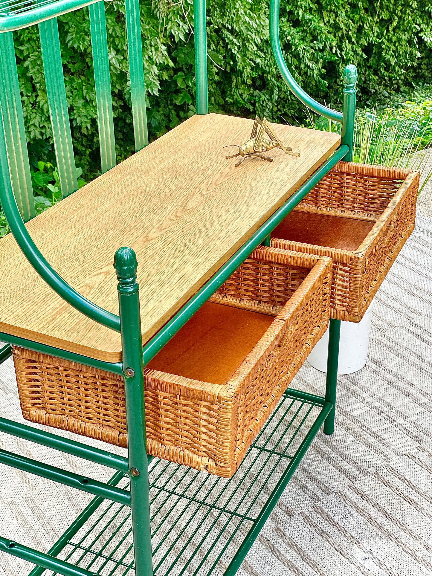 Green Metal Baker’s Rack