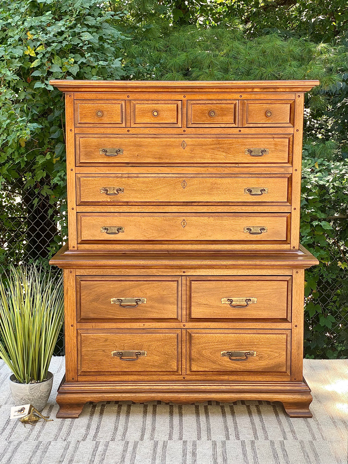 Vintage Thomasville Monterey 7 Drawer Highboy Dresser
