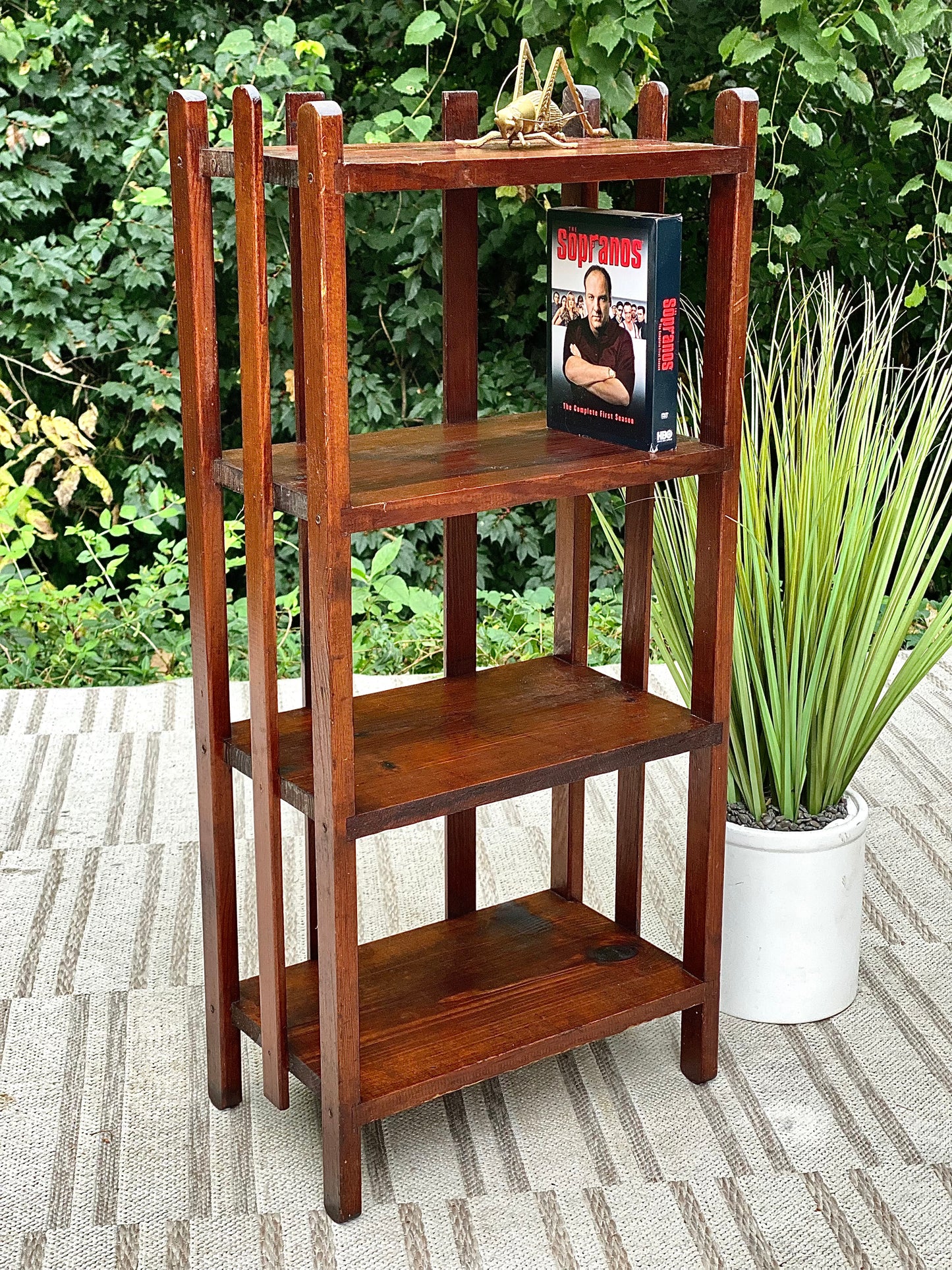 Vintage Arts & Crafts Wooden Bookshelf