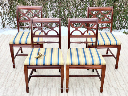 Vintage Set of 4 Upholstered Dining Chairs