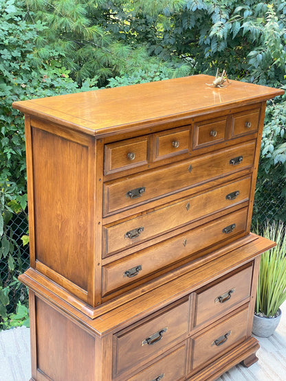 Vintage Thomasville Monterey 7 Drawer Highboy Dresser