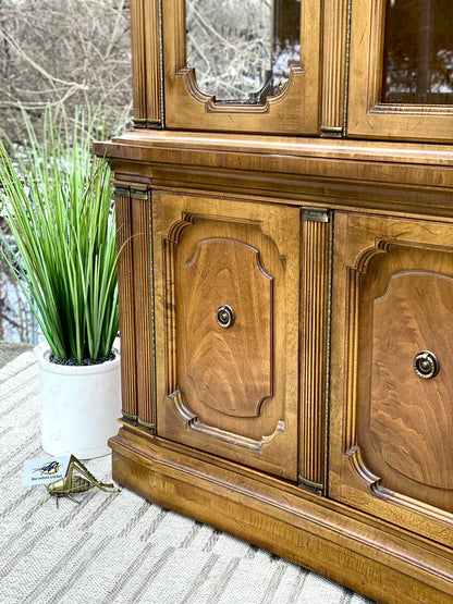 Vintage Unique Furniture Lighted Hutch