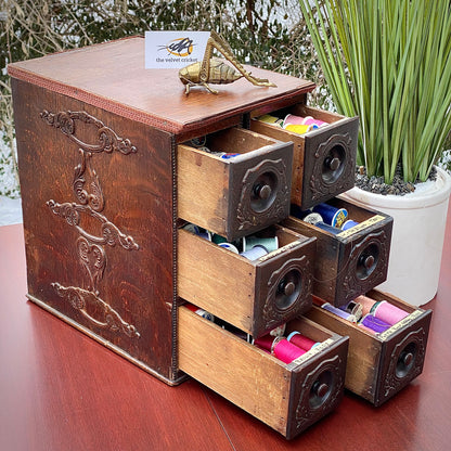 Vintage Handmade Sewing Notion Box