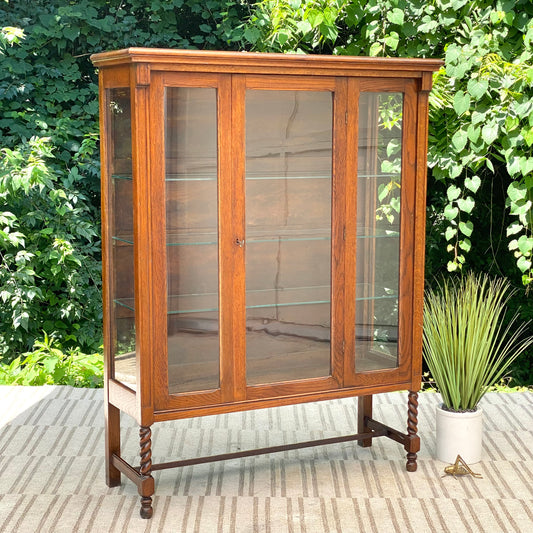 Vintage Wooden Display Bookcase