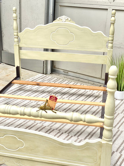 Vintage Mahogany Painted Bed Frame