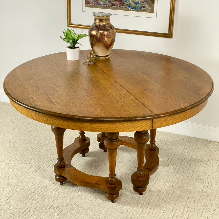 Antique Oak Round Table