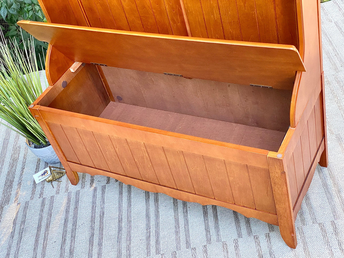 Nice Wooden Hallway Hall Tree Rack & Storage Bench