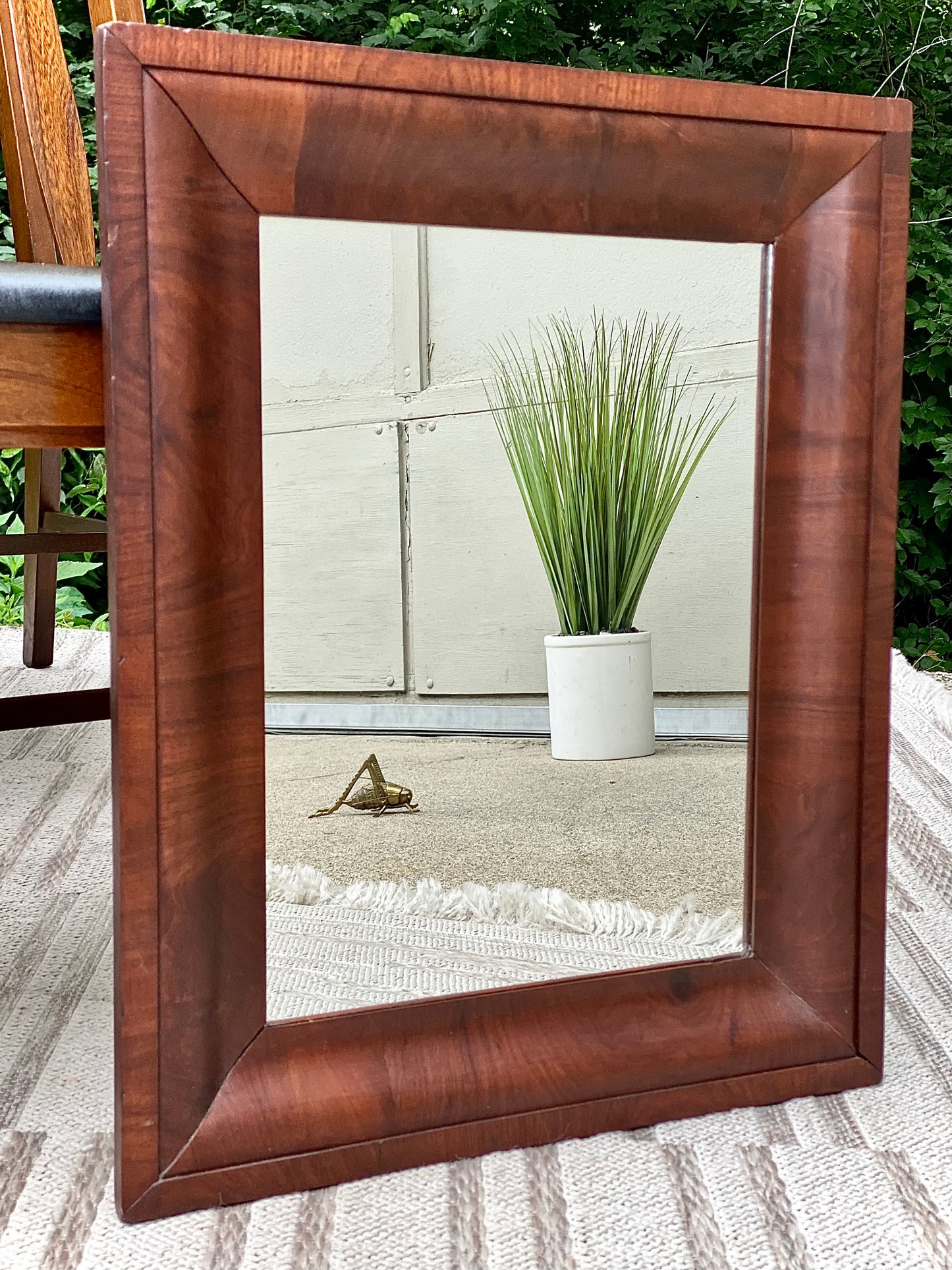 Vintage Wood Rectangle Frame Mirror