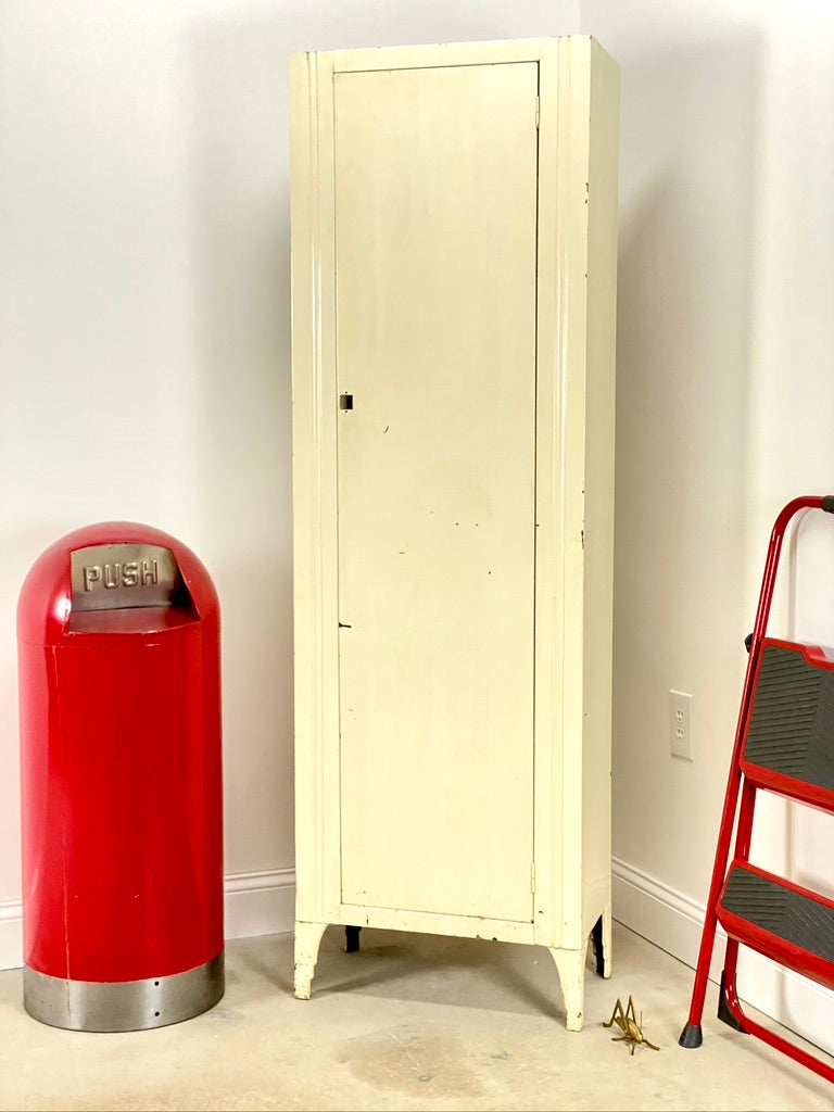 Vintage Metal Cabinet Foot Locker