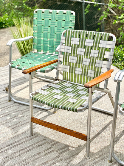 3 Vintage Fold Lawn Chairs