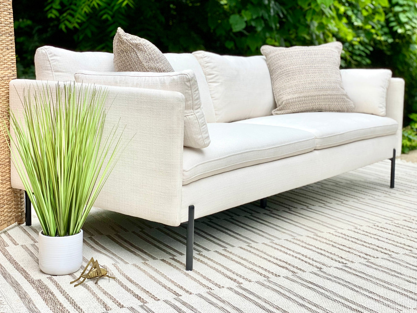 Modern White Fabric Sofa