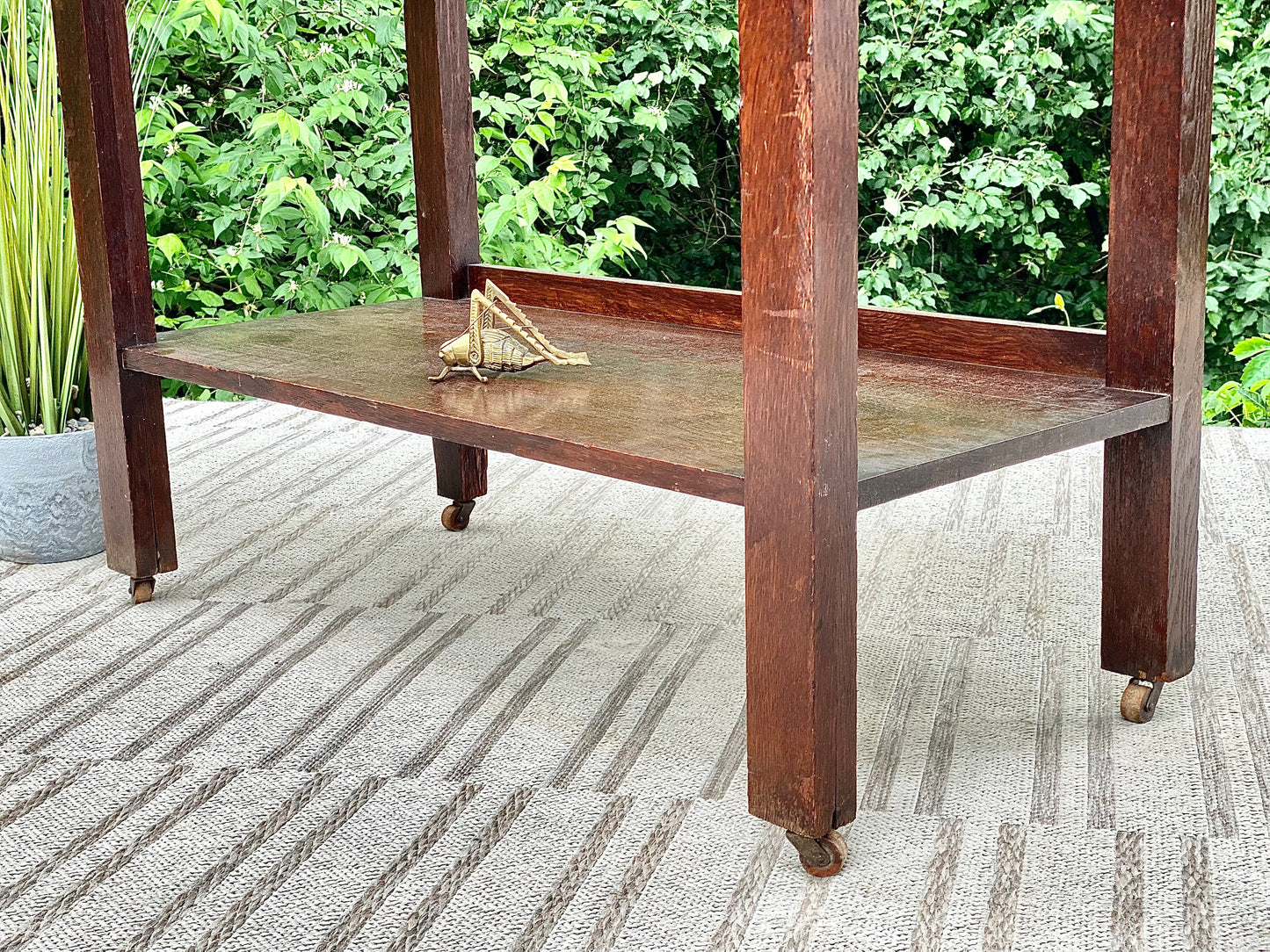 Vintage Arts & Crafts Oak Hallway Table