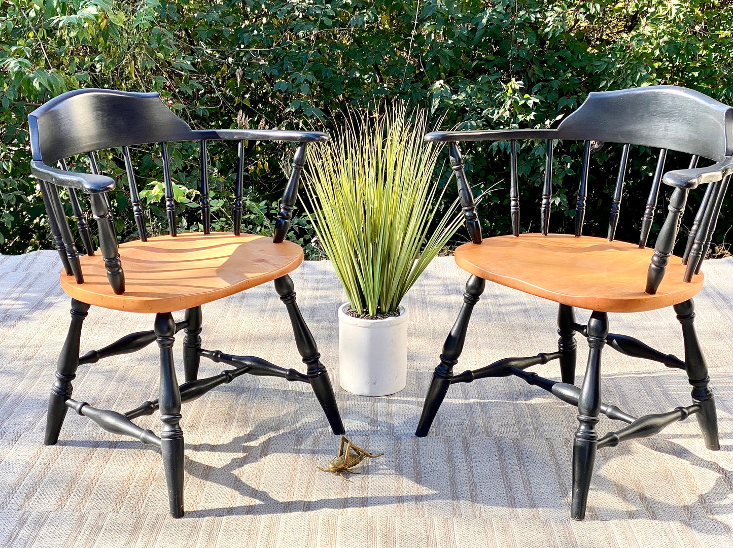 Pair of Windsor Style Wooden Chairs