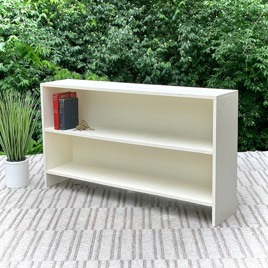 Vintage Painted Long Bookshelf Bookcase