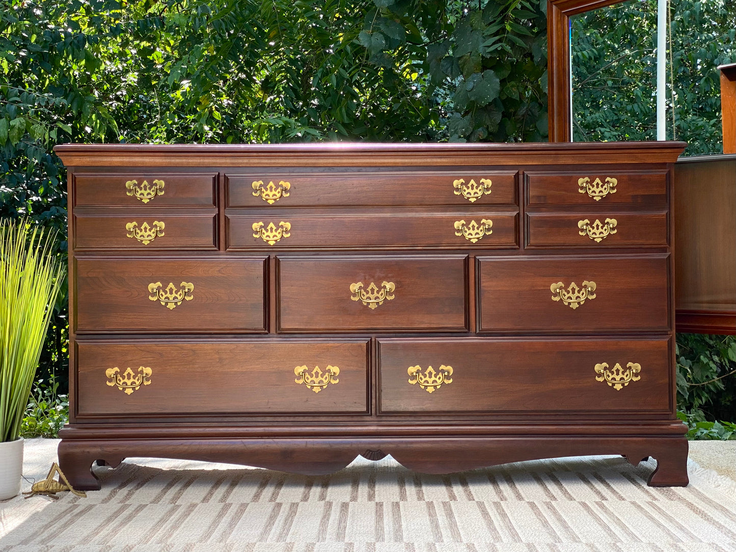 Nice Wooden Lowboy 8 Drawer Dresser