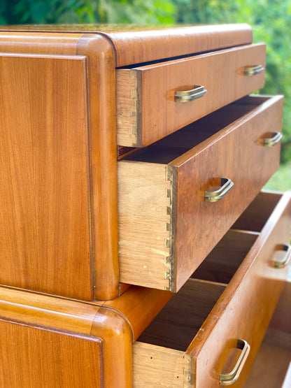 Vintage Art Deco 5 Drawer Dresser