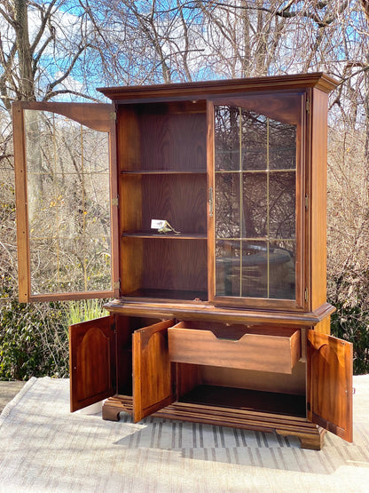 Vintage Wooden Display Hutch by American Drew