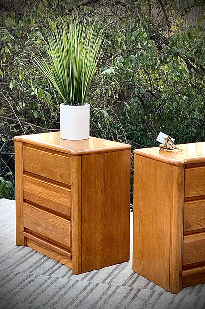 Nice Pair of Webb Wooden Nightstands