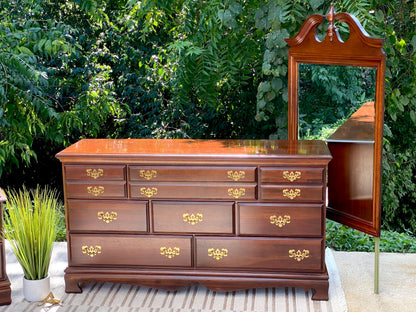 Nice Wooden Lowboy 8 Drawer Dresser