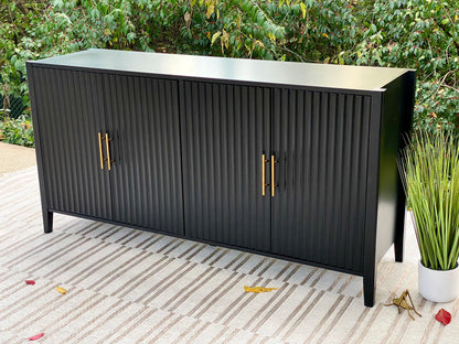 Modern Black Credenza