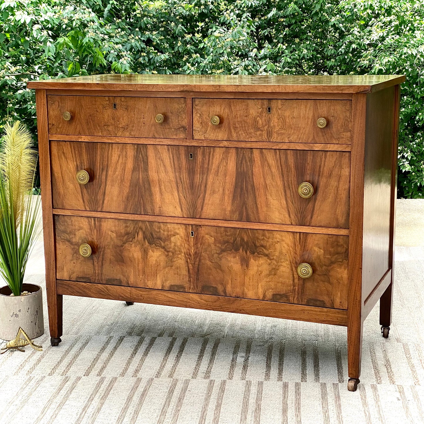 Vintage Wooden 4 Drawer Accent Dresser