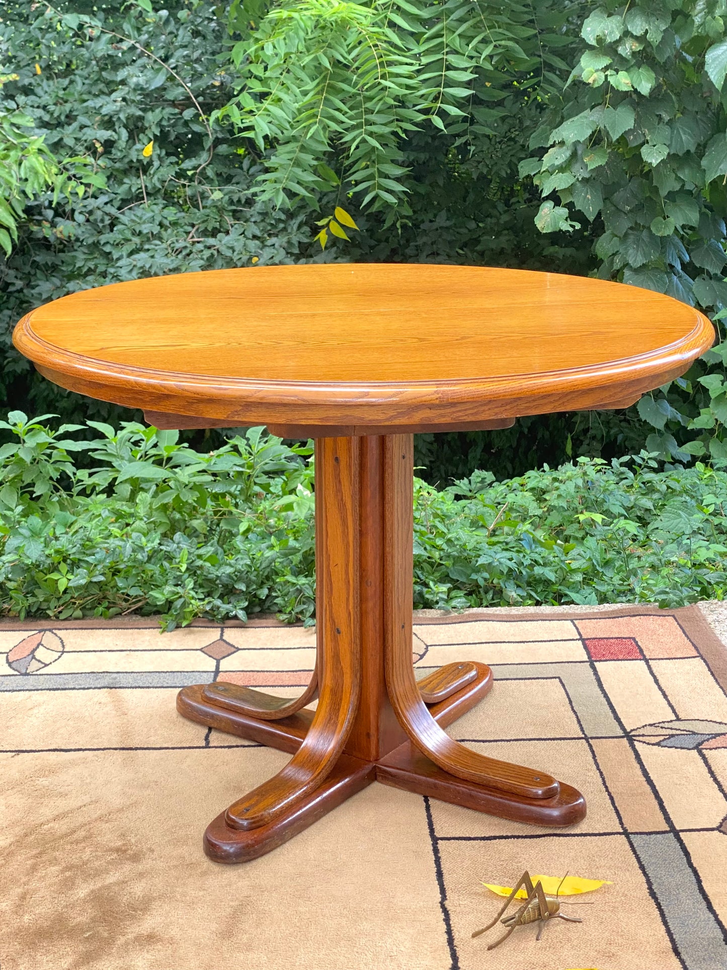 Antique Bentwood Oak Round Table