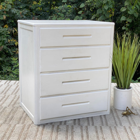 Vintage MCM White 4 Drawer Dresser