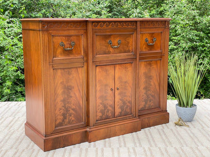 Vintage Windsor Walnut Credenza Cabinet by Drexel