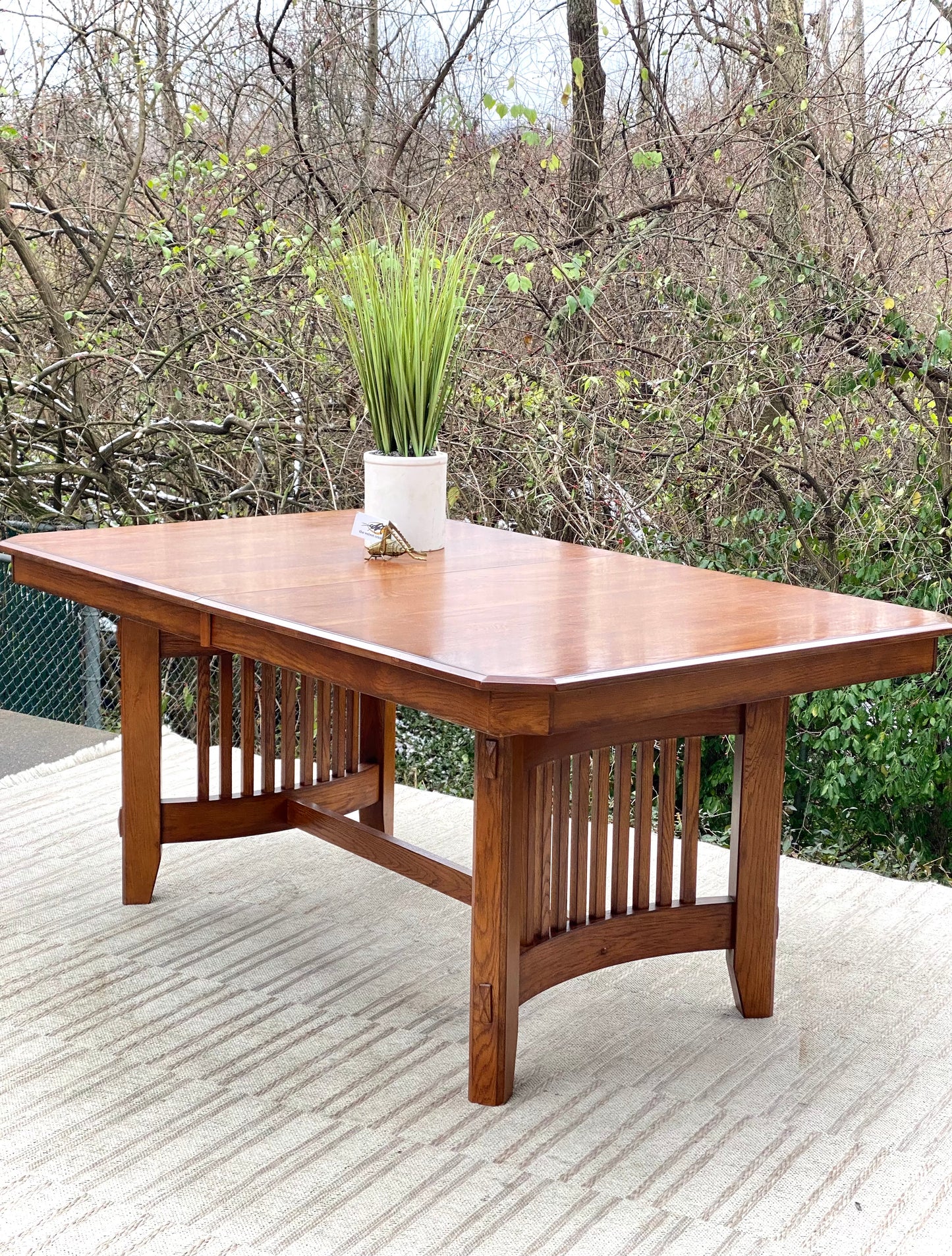 Beautiful Arts & Crafts Style Wooden Dining Table