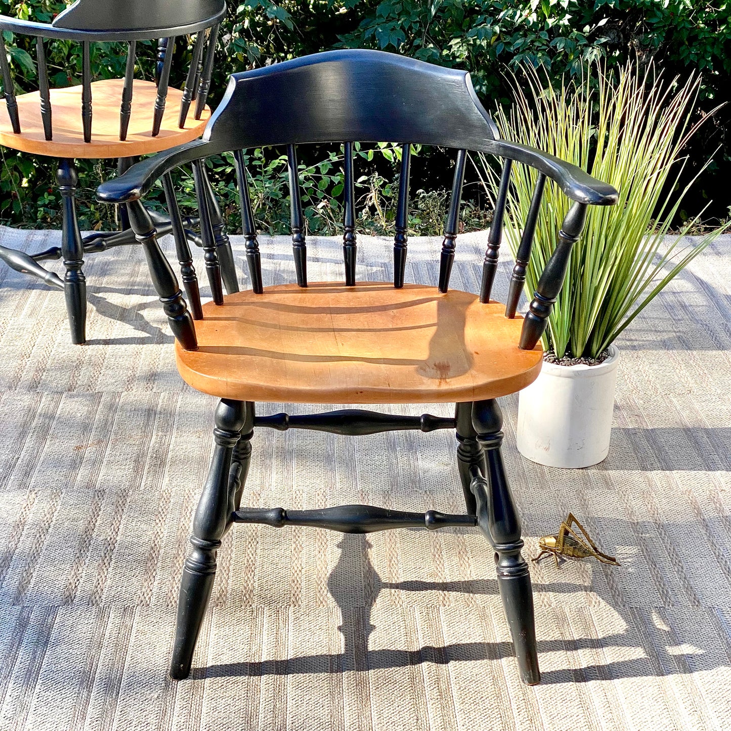 Pair of Windsor Style Wooden Chairs