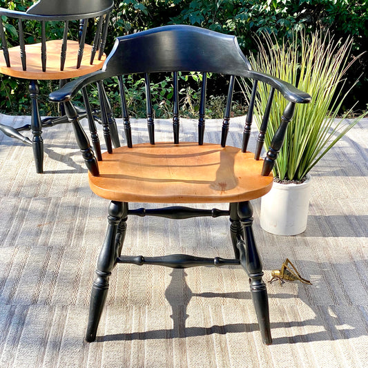 Pair of Windsor Style Wooden Chairs