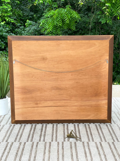 Large Wooden Rectangular Mirror