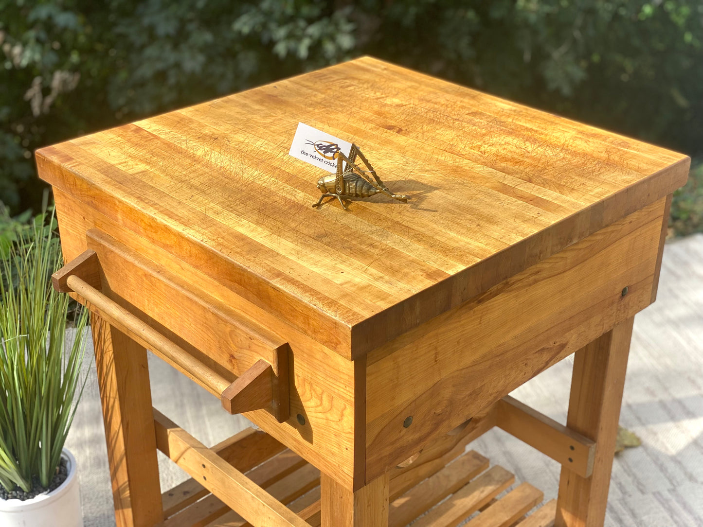 Vintage Butcher Block Island