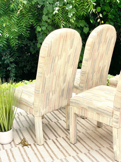 Retro Clam Back Uhpolstered Chairs