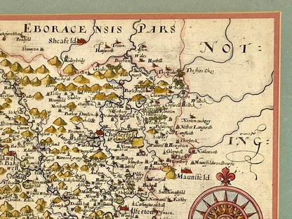 Antique Vniversi Map England Christopher Saxton