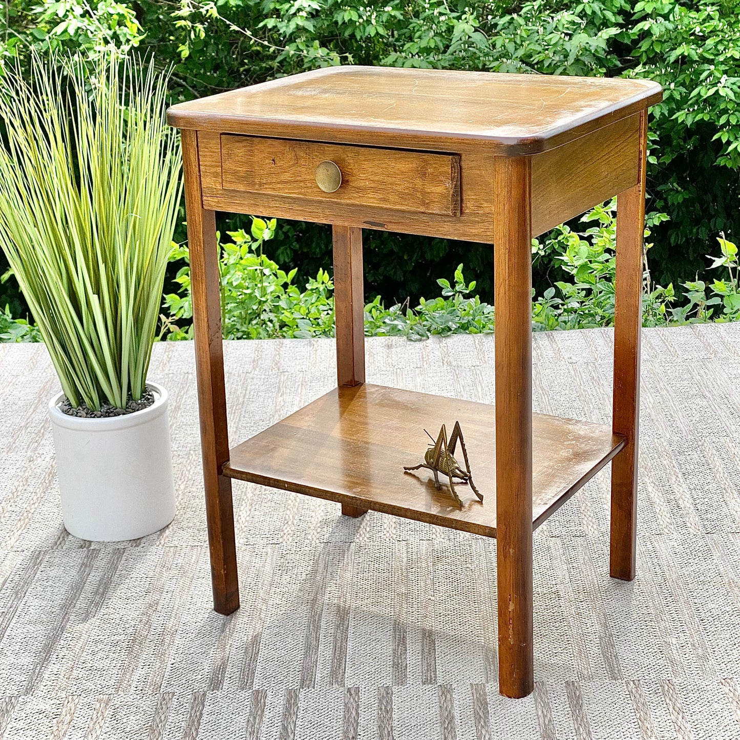 Vintage Wooden Craftsman Side Table