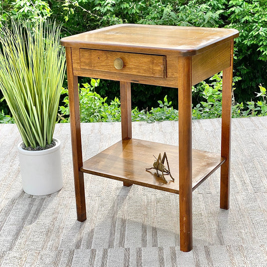 Vintage Wooden Craftsman Side Table