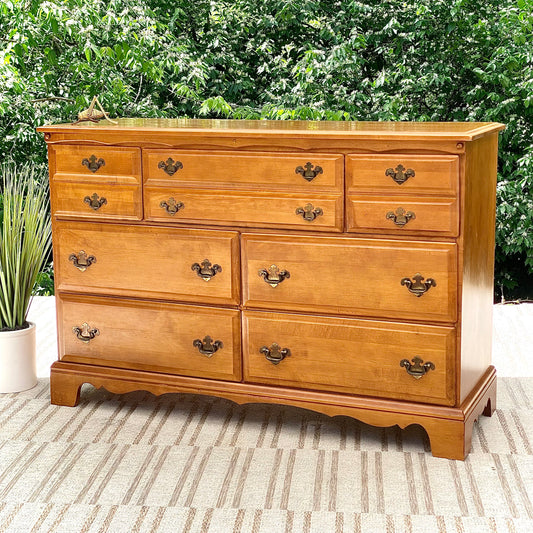 Vintage Wooden 7 Drawer Dresser