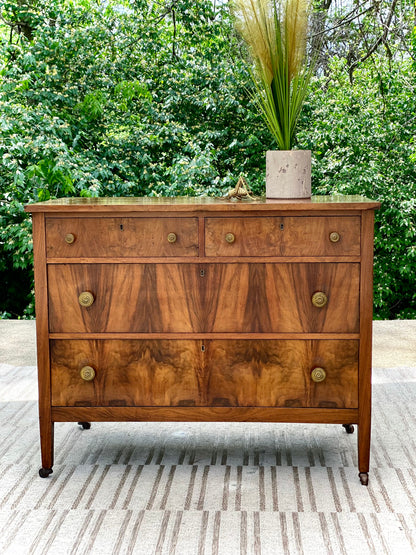 Vintage Wooden 4 Drawer Accent Dresser
