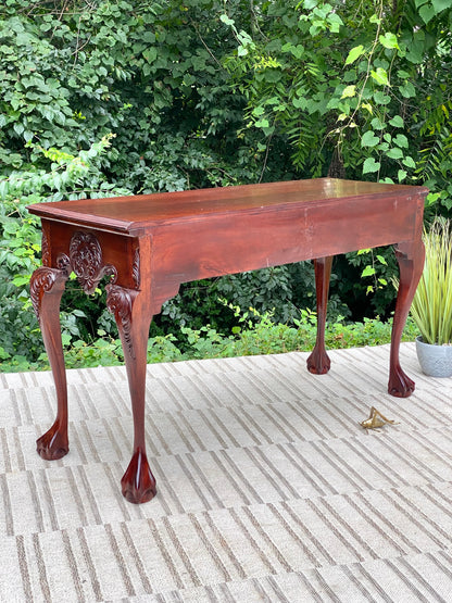 Vintage Wooden Carved Hallway Table