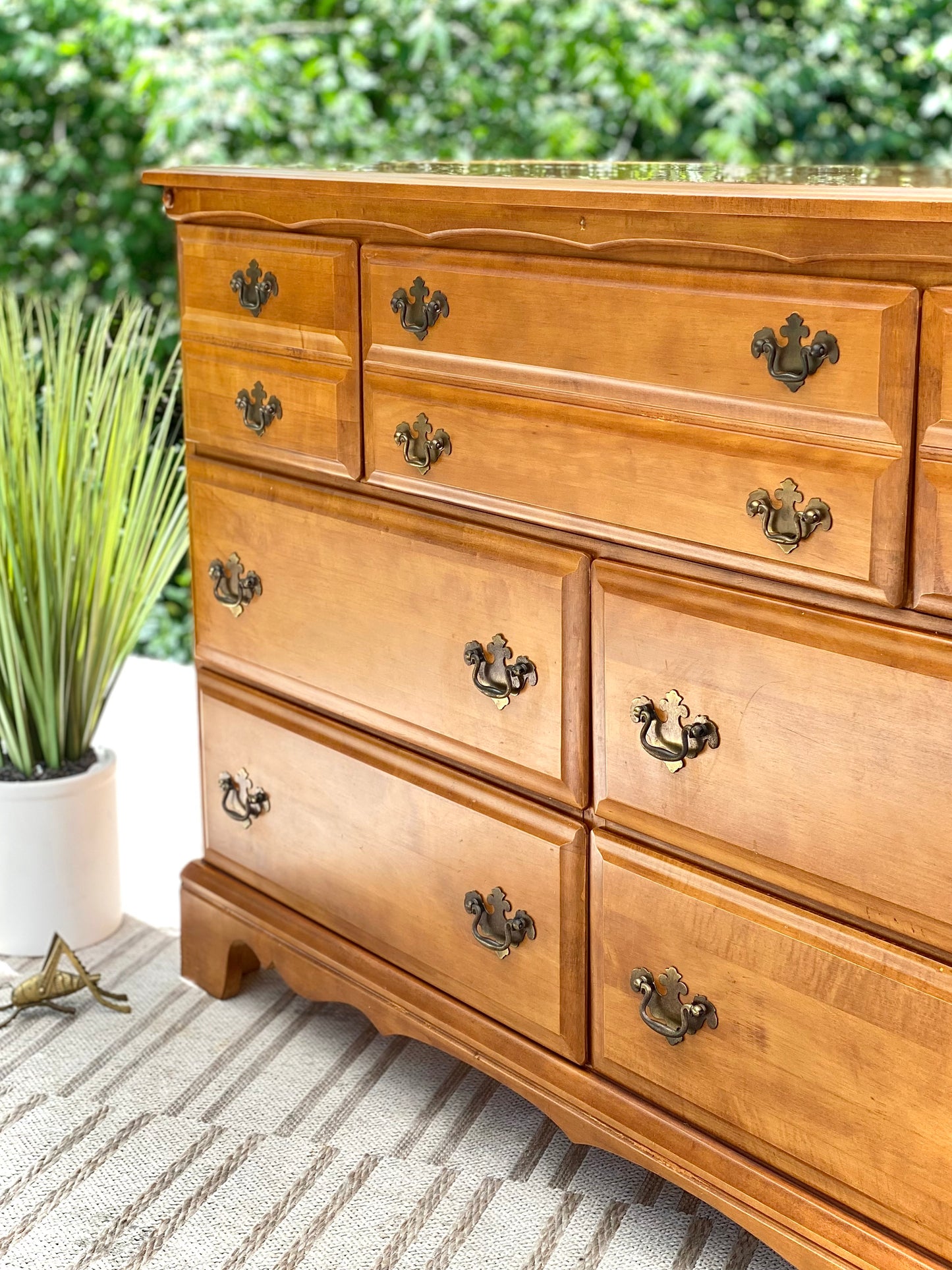 Vintage Wooden 7 Drawer Dresser