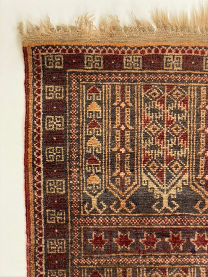 Vintage Persian Wool Rug 19"W X 30"L