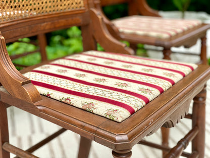 4 Antique Carved Walnut Accent Chairs