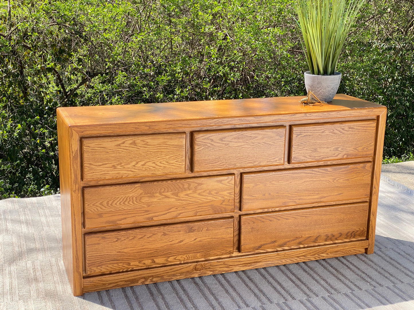 Nice Wooden 7 Drawer Lowboy Dresser