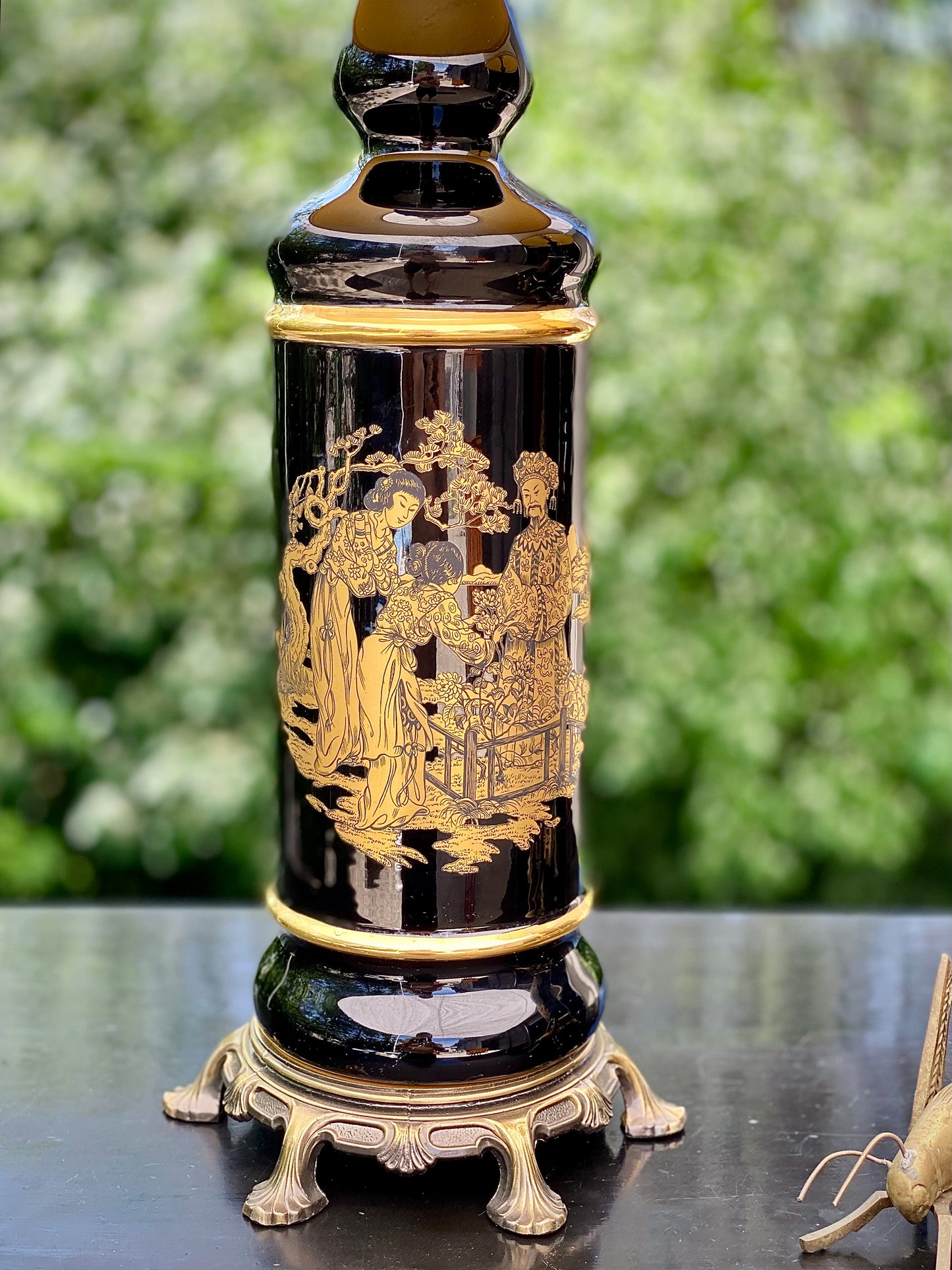 Pair of Mid Century Asian Lamps