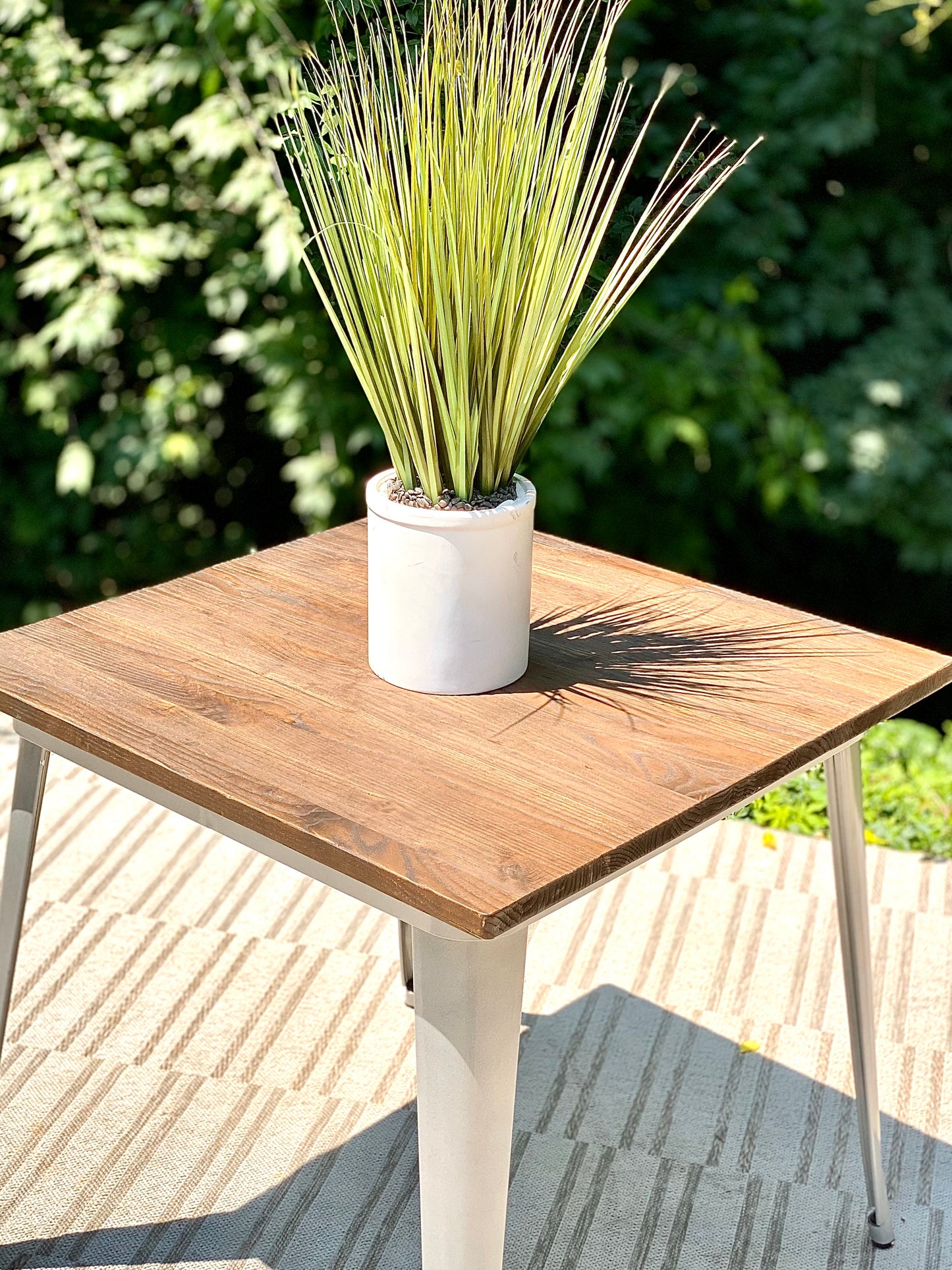 Nice Metal and Wood Square Table
