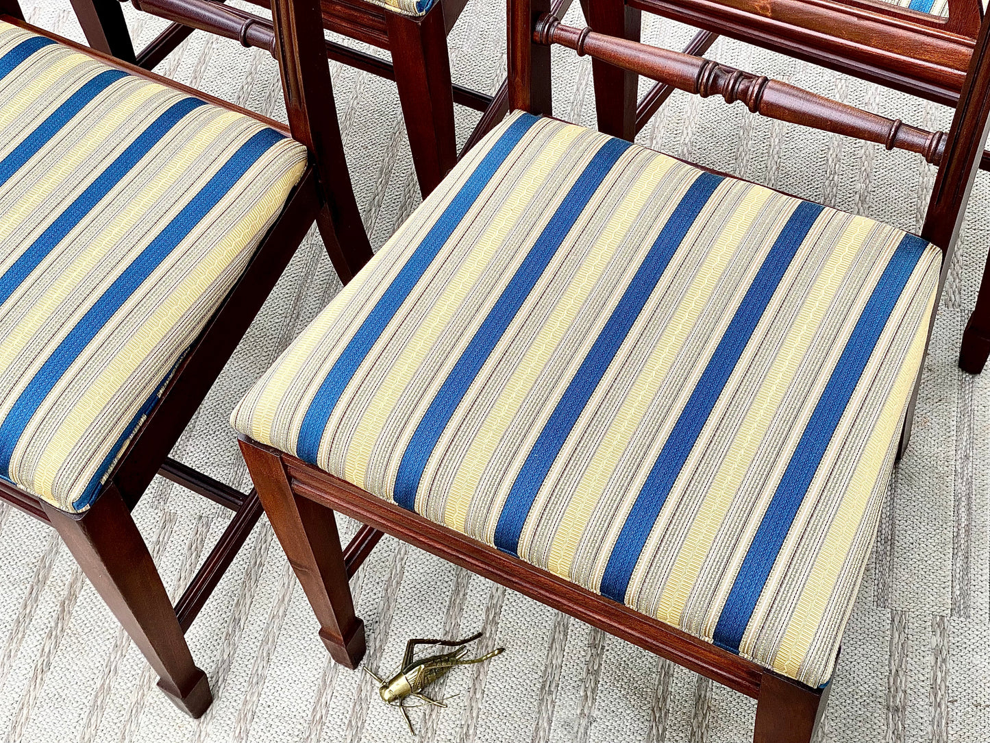 Vintage Set of 4 Upholstered Dining Chairs